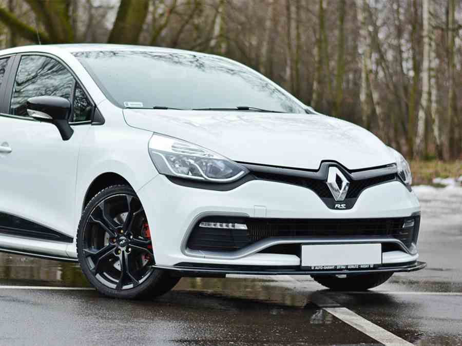 Maxton FRONT SPLITTER RENAULT CLIO MK4 RS (2013-2019) (Carbon Look) for Renault  Clio Mk4 RS - SCC Performance